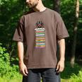 Cute Wiener Dog Dachshund Reading On Pile Of Books Men's Comfort Colors T-Shirt Espresso
