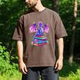 Fantasy Dragon Reading Books Bookworm Men's Comfort Colors T-Shirt Espresso Fantasy Dragon Reading Books Bookworm Men's Comfort Colors T-Shirt Espresso