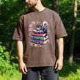 Fantasy Drama Tragedy Cute Cat Book Lover Readers Librarians Men's Comfort Colors T-Shirt Espresso