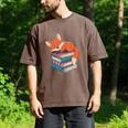 Fox Reading Book Pajama Sleep Men's Comfort Colors T-Shirt Espresso Fox Reading Book Pajama Sleep Men's Comfort Colors T-Shirt Espresso