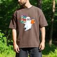 Ghost Reading Books Halloween Library Men's Comfort Colors T-Shirt Espresso