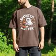 Haunted By My TBR Cute Ghost Book Reading Teacher Halloween Men's Comfort Colors T-Shirt Espresso