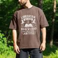 Librarian Because Book Wizard Library Humor Men's Comfort Colors T-Shirt Espresso