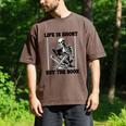 Life Is Short Buy The Book Skeleton Book Lover Reading Men's Comfort Colors T-Shirt Espresso