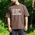 Lift Heavy Pet Cats Read Books Gym Workout Weight Lifter Men's Comfort Colors T-Shirt Espresso