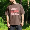 Literacy And Justice For All Book Lover Men's Comfort Colors T-Shirt Espresso Literacy And Justice For All Book Lover Men's Comfort Colors T-Shirt Espresso