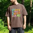 Literacy And Justice For All Protect Banned Books Library Men's Comfort Colors T-Shirt Espresso