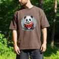 Panda With Book For Reading Enthusiasts Men's Comfort Colors T-Shirt Espresso Panda With Book For Reading Enthusiasts Men's Comfort Colors T-Shirt Espresso