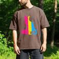 Pansexual Pride Celestial Cat Sitting Book LGBTQ Pan Colors Men Women Men's Comfort Colors T-Shirt Espresso