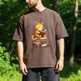 Reading Cat Books Cute Men's Comfort Colors T-Shirt Espresso