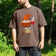 Reading Lover Book Graphic Gnome Men's Comfort Colors T-Shirt Espresso