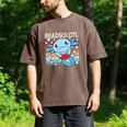 Readsolotl Blue Kawaii Axolotl Book Lover Reading Retro Men's Comfort Colors T-Shirt Espresso