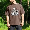 Skeleton Reading Book Floral Dark For Book Lovers Men's Comfort Colors T-Shirt Espresso