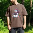 Snowman Reading Book Lovers Christmas Bookworm Librarian Men's Comfort Colors T-Shirt Espresso