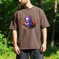Spooky Grim Reaper Reading A Book Cute Creepy Halloween Men's Comfort Colors T-Shirt Espresso