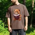 Teddy Bear Reading a Book Men's Comfort Colors T-Shirt Espresso