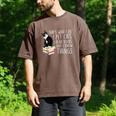 That's What I Do I Pet Cat I Read Books Tuxedo Cat Bookworm Men's Comfort Colors T-Shirt Espresso
