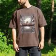 Totally Weird Tees Cat Library Book Reading Literary Men's Comfort Colors T-Shirt Espresso