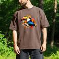 Toucan Reading Book Men's Comfort Colors T-Shirt Espresso