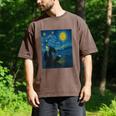 Van Gogh Starry Night Fantasy Reader Dragon Reading Book Men's Comfort Colors T-Shirt Espresso Van Gogh Starry Night Fantasy Reader Dragon Reading Book Men's Comfort Colors T-Shirt Espresso