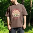 Women's Unearth a Story 2026 Summer Reading Program Flowers Book Men's Comfort Colors T-Shirt Espresso