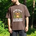 Women's Wild About Reading Book Reader Lion Zoo Animals Kids Men's Comfort Colors T-Shirt Espresso