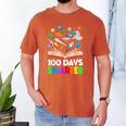100th Day Of School Astronaut Books Space 100 Days Smarter Men's Comfort Colors T-Shirt Yam