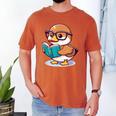 Adorable Book Lover Mallard Duck With Reading Glasses Cute Men's Comfort Colors T-Shirt Yam Adorable Book Lover Mallard Duck With Reading Glasses Cute Men's Comfort Colors T-Shirt Yam