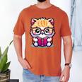 Adorable Book Lover Persian Cat With Reading Glasses Cute Men's Comfort Colors T-Shirt Yam Adorable Book Lover Persian Cat With Reading Glasses Cute Men's Comfort Colors T-Shirt Yam