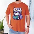 Adorable Book Lover Valkyrie With Reading Glasses Cute Men's Comfort Colors T-Shirt Yam
