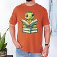 Adorable Turtle Reading Books Men's Comfort Colors T-Shirt Yam