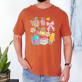Apple Disco Pencil Books Bow Teacher Student Back To School Men's Comfort Colors T-Shirt Yam