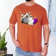 Asexual Book Lover LGBT Reading Pride Ace Flag Daisy Men's Comfort Colors T-Shirt Yam