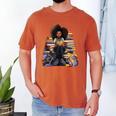 Back To School Afro Melanin Girl Reading Book Bookworm Men's Comfort Colors T-Shirt Yam
