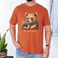 Bear Reading Book Glasses Library Zoo Teacher School Animal Men's Comfort Colors T-Shirt Yam Bear Reading Book Glasses Library Zoo Teacher School Animal Men's Comfort Colors T-Shirt Yam