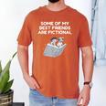 Some Of My Best Friends Are Fictional Book Lover Nerd Men's Comfort Colors T-Shirt Yam