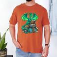 Book Dragon Reading Fantasy Men's Comfort Colors T-Shirt Yam Book Dragon Reading Fantasy Men's Comfort Colors T-Shirt Yam