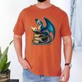 Book Lover Bookworm Reading Books Dragon Sci-Fi Character Men's Comfort Colors T-Shirt Yam