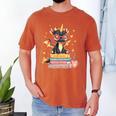 Book Lover Chibi Dragon With Big Red Glasses Bookworm Men's Comfort Colors T-Shirt Yam