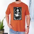 Book Lover The Reader Tarot Card Skeleton Reading Men's Comfort Colors T-Shirt Yam Book Lover The Reader Tarot Card Skeleton Reading Men's Comfort Colors T-Shirt Yam