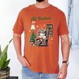All Booked For Christmas Cute Bookish Cat Lover Men's Comfort Colors T-Shirt Yam