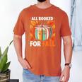 All Booked For Fall Book Pumpkin Autumn Thanksgiving Teacher Men's Comfort Colors T-Shirt Yam