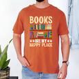 Books Are My Happy Place Men's Comfort Colors T-Shirt Yam
