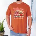 Books Are My Love Language Teddy Bear Book Lovers Valentine Men's Comfort Colors T-Shirt Yam