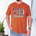 Books Are My Love Language Valentines Book Lover Librarian Men's Comfort Colors T-Shirt Yam