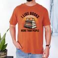 I Like Books More Than People Glasses Men's Comfort Colors T-Shirt Yam I Like Books More Than People Glasses Men's Comfort Colors T-Shirt Yam