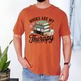 Books Are My Therapy Bookworm Reading Men's Comfort Colors T-Shirt Yam