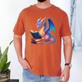 Bookworm Book Lover Women Girls Dragon Reading Men's Comfort Colors T-Shirt Yam