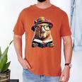 Capybara Bookworm Rodent Reading a Book Men's Comfort Colors T-Shirt Yam