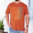 Cat & Book Art For Men Women Cat Librarian Novel Book Lover Men's Comfort Colors T-Shirt Yam